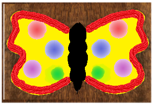 Butterfly template mirrored
