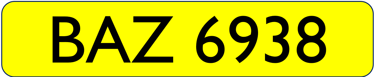 NI Plate BAZ