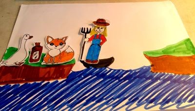 Faremer goose and fox
