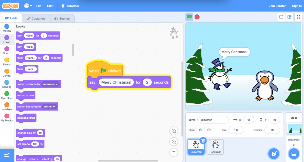 Christmas Wishes (Scratch) – MATHS WEEK IRELAND
