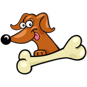 dog with bone vector sq web