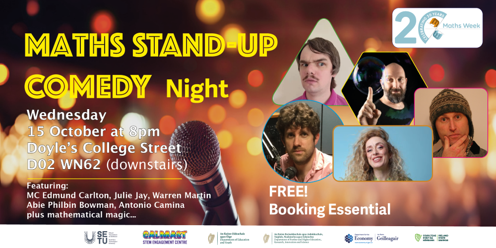 Maths Week comedy event, Doyle's Pub, Dublin.