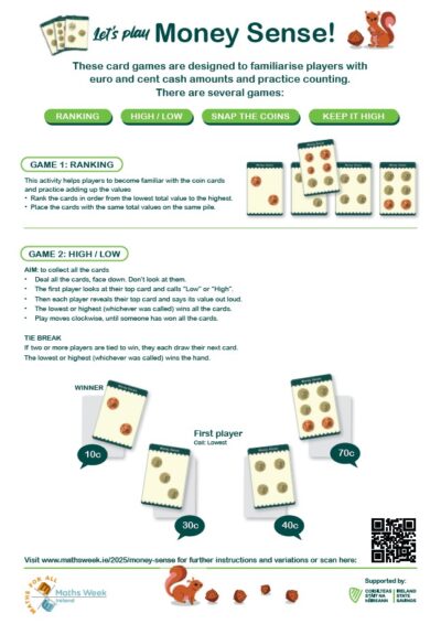 Instruction of Money Sense: ranking and 'high or low'