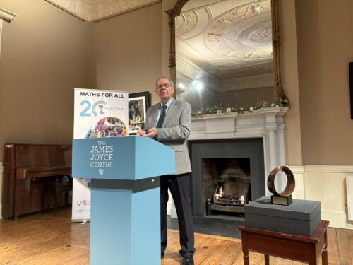 Paul Nugent Award Paul Nugent receiving award at the James Joyce centre