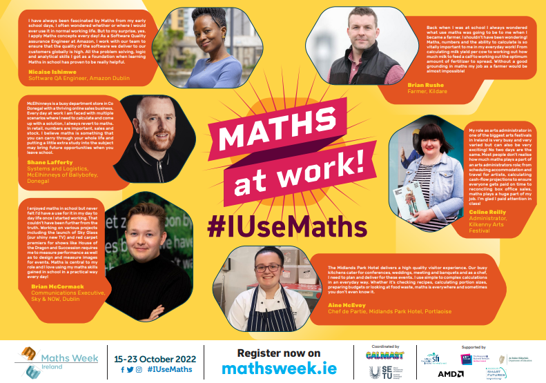 maths at work ROI english poster 2022