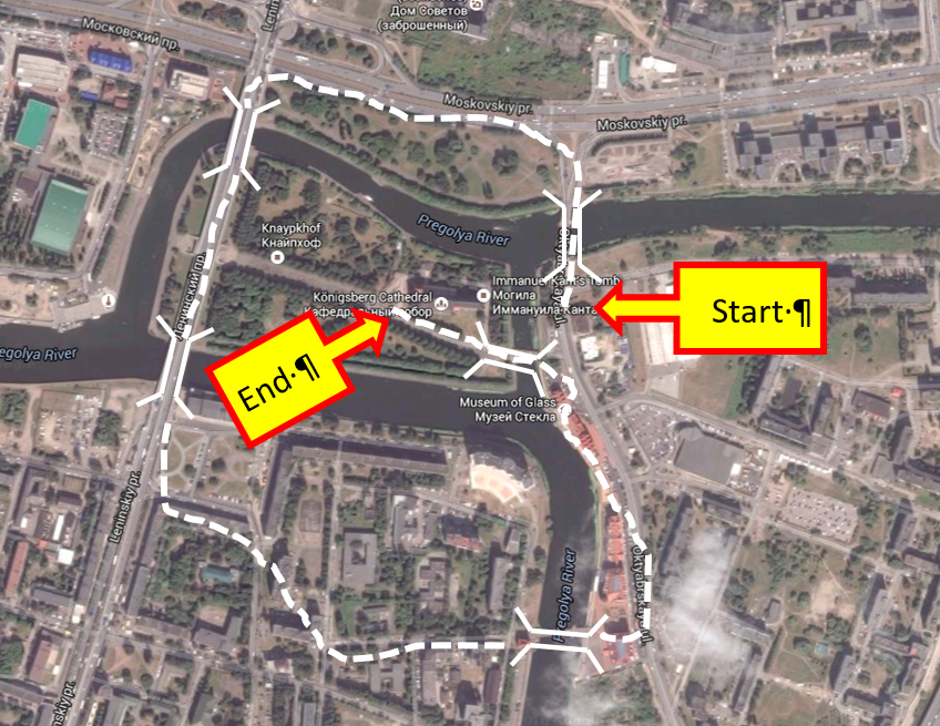 5 Bridges of Kaliningrad solution