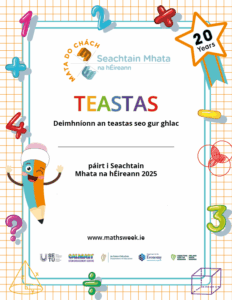 Maths Week 2025 cert Irish primary