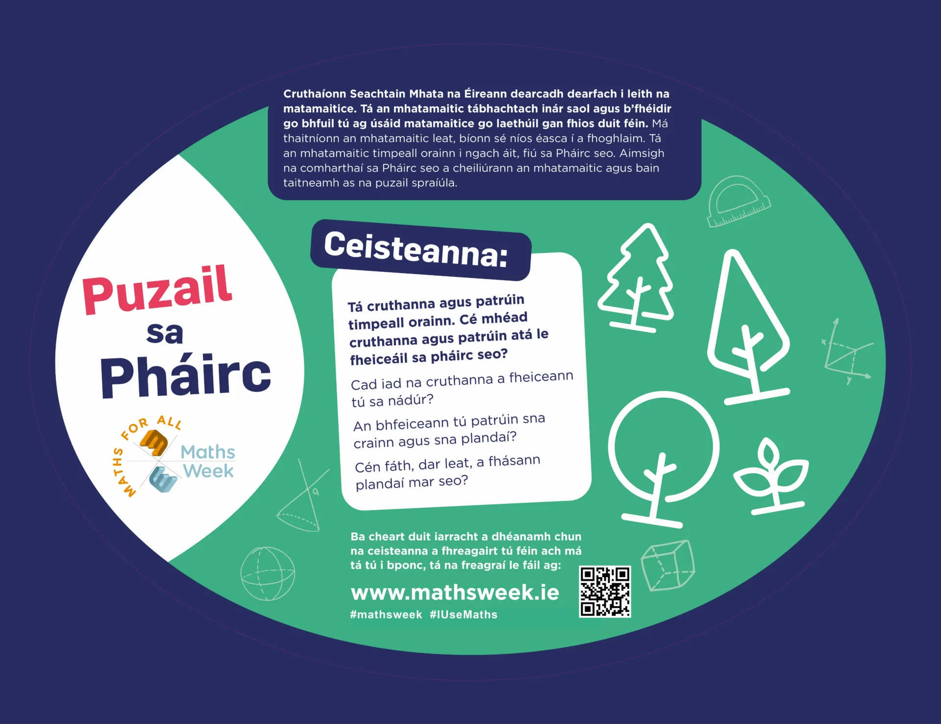 2025 puzzle in the park, Irish shape and pattern