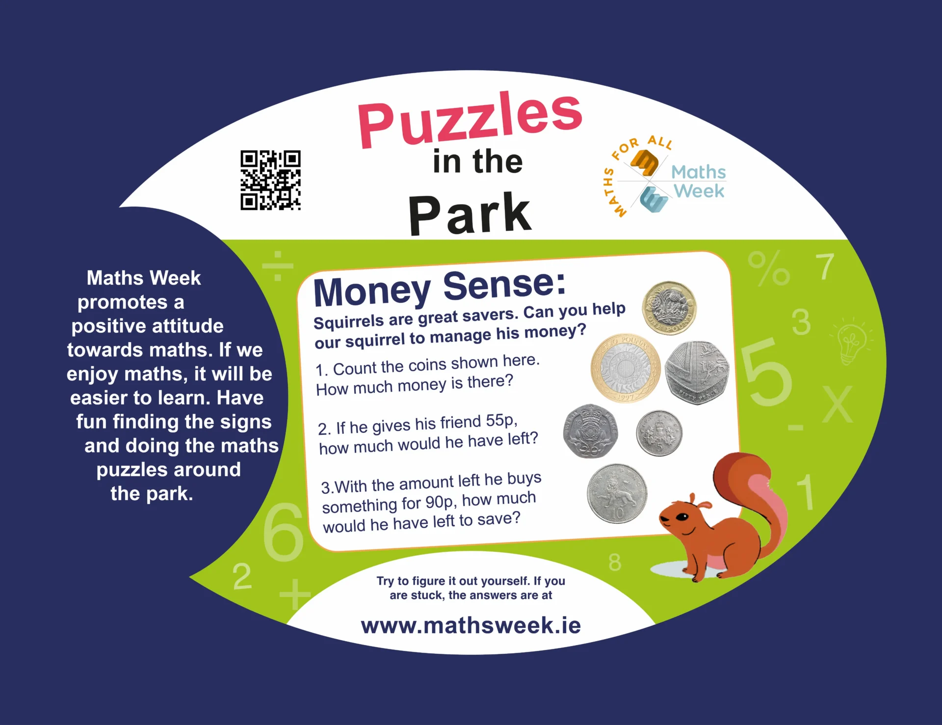 2025 puzzle in the park, money sense 1 NI