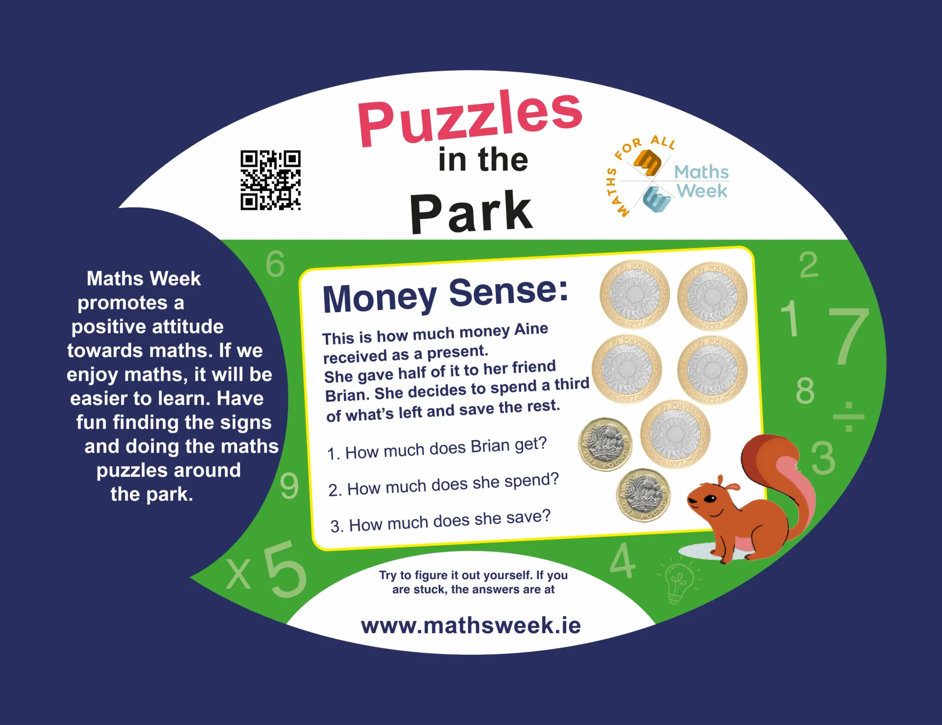 2025 puzzle in the park, money sense 5 NI